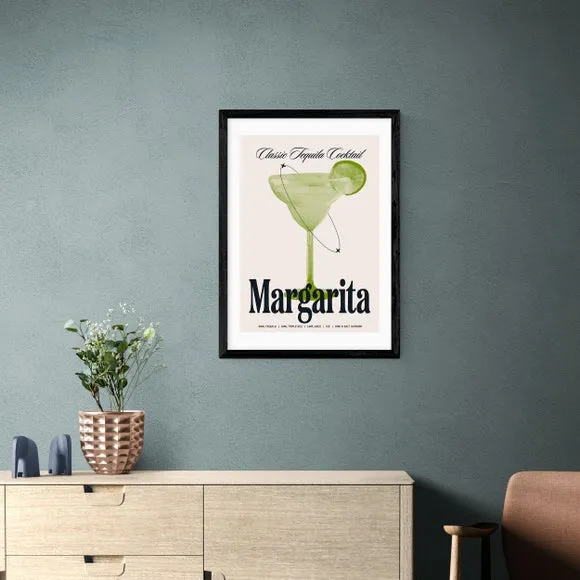 Margarita Wall Print - Green, Paper