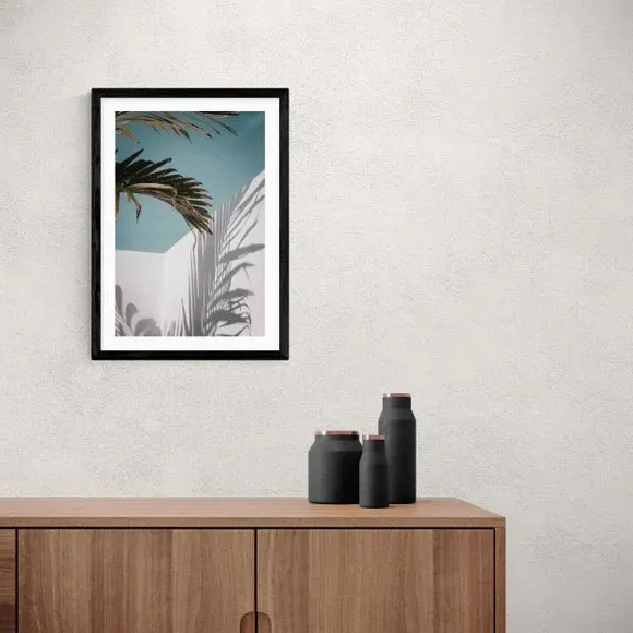 Me Casa Wall Print - Blue, Archival Paper
