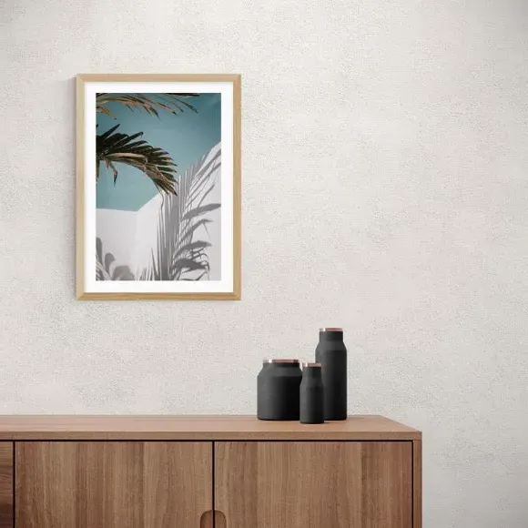 Me Casa Wall Print - Blue, Archival Paper
