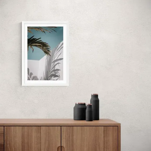 Me Casa Wall Print - Blue, Archival Paper