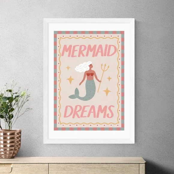 Mermaid Dreams Art Print - Pink