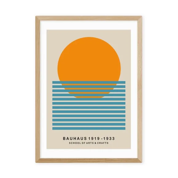 Mid Century Wall Print - Orange, Paper