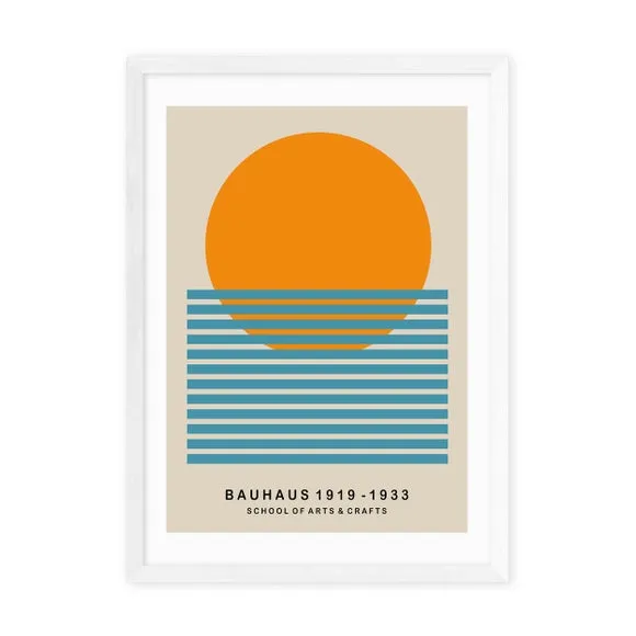 Mid Century Wall Print - Orange, Paper