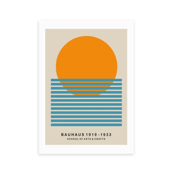 Mid Century Wall Print - Orange, Paper