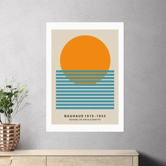 Mid Century Wall Print - Orange, Paper