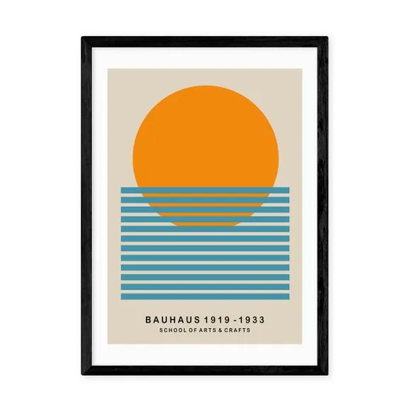 Mid Century Wall Print - Orange, Paper