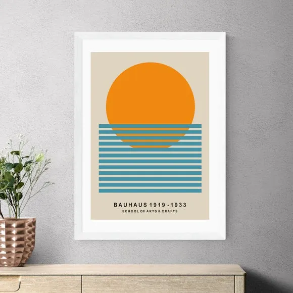 Mid Century Wall Print - Orange, Paper