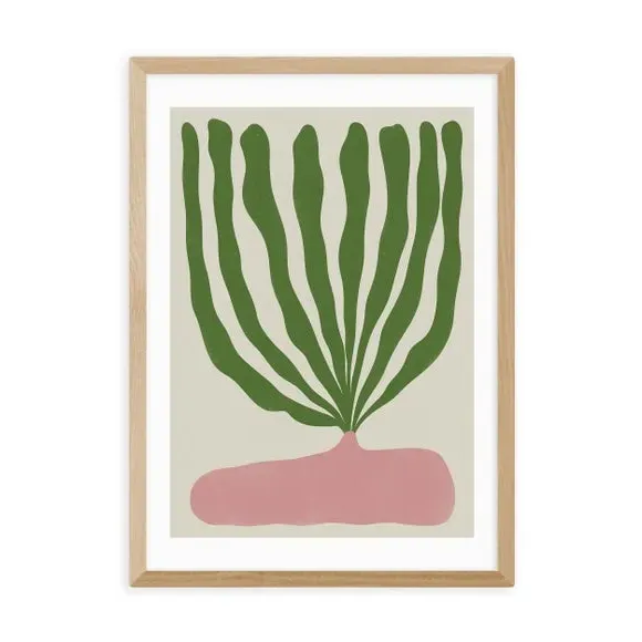 Modern Vase Art Print - Green