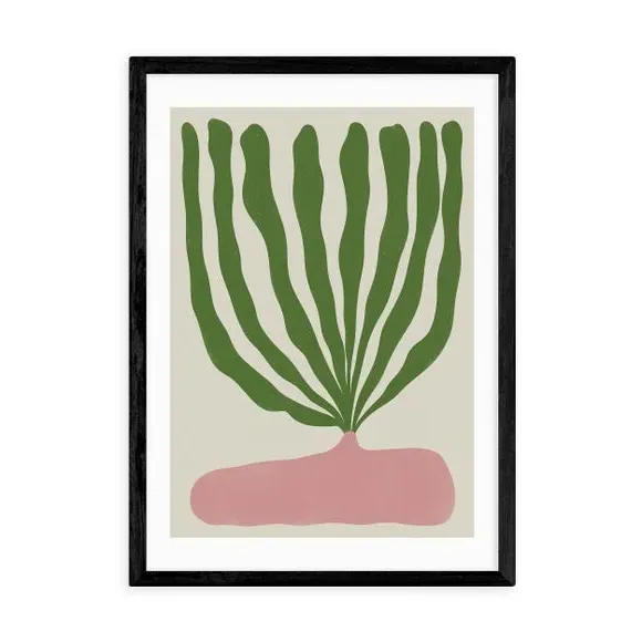 Modern Vase II Art Print - Green