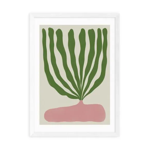Modern Vase II Art Print - Green