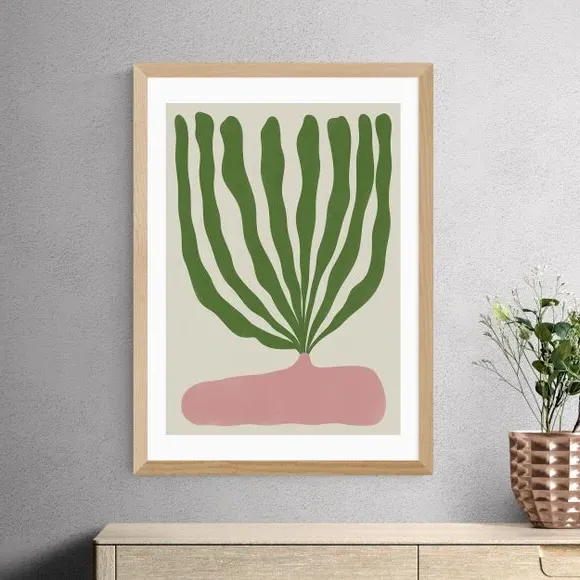 Modern Vase II Art Print - Green
