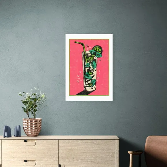 Mojito Wall Print - Pink, Paper image