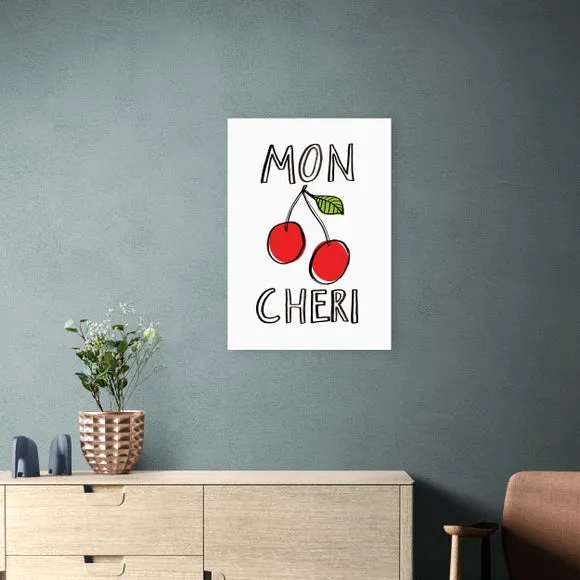 Mon Cheri Wall Print - Red, Paper