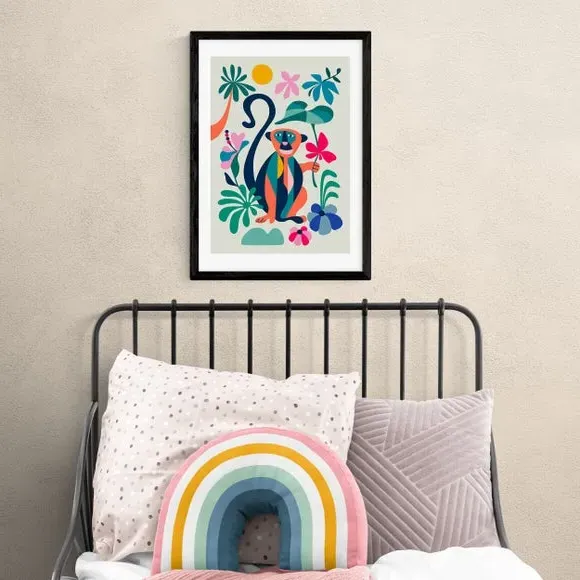 Monkey Wall Art Print - Multicolor