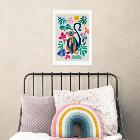 Monkey Wall Art Print - Multicolor image