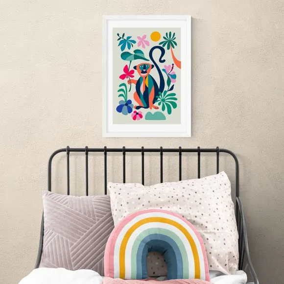 Monkey Wall Art Print - Multicolor