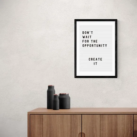 Motivational Typography Print - Black, Paper