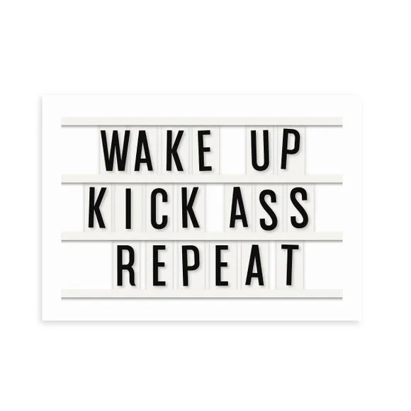 Motivational Typography Print - Black, Paper