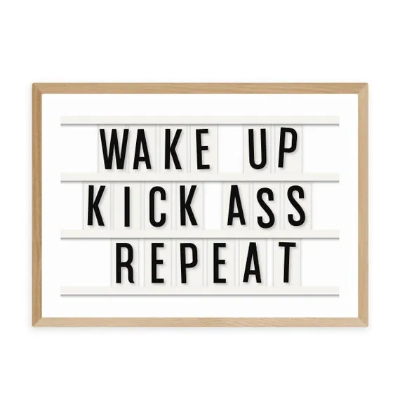 Motivational Typography Print - Black, Paper