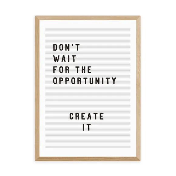 Motivational Typography Print - Black, Paper