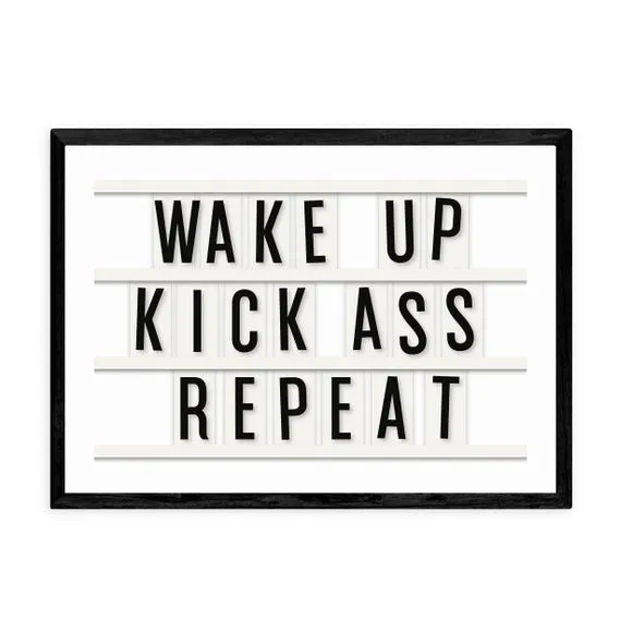 Motivational Typography Print - Black, Paper