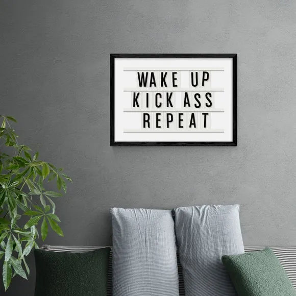 Motivational Typography Print - Black, Paper