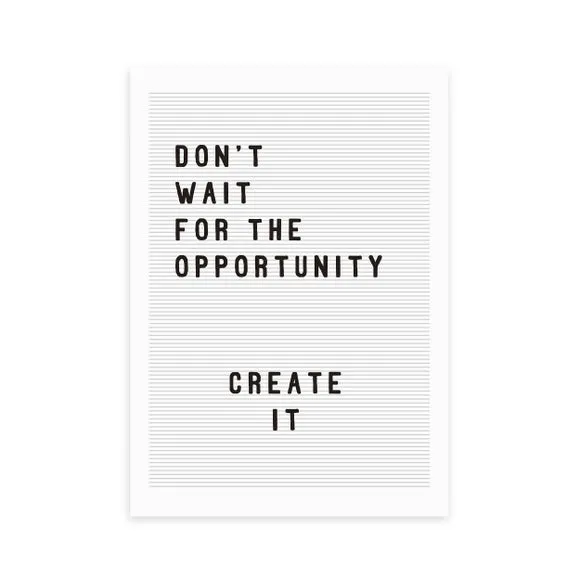 Motivational Typography Print - Black, Paper