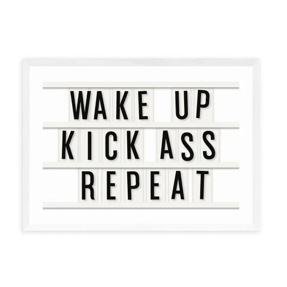 Motivational Typography Print - Black, Paper