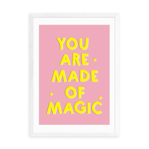 Motivational Typography Print - Pink, Paper
