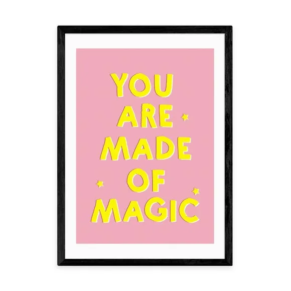 Motivational Typography Print - Pink, Paper