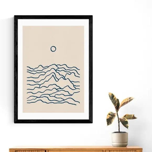 Mountainscape Wall Print - Natural, Paper