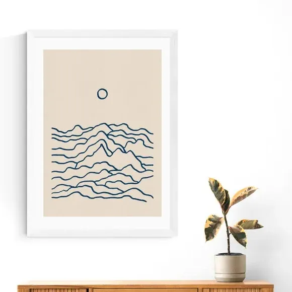 Mountainscape Wall Print - Natural, Paper