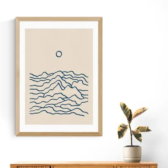 Mountainscape Wall Print - Natural, Paper