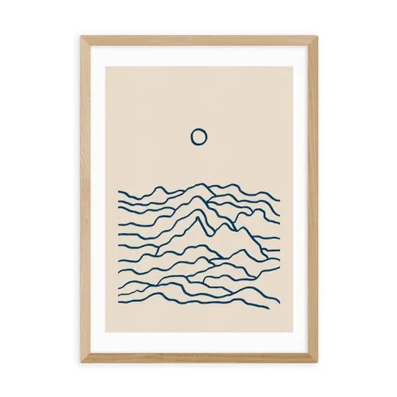 Mountainscape Wall Print - Natural, Paper