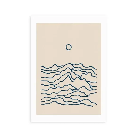 Mountainscape Wall Print - Natural, Paper