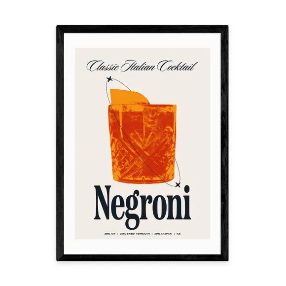 Negroni Wall Print - Orange