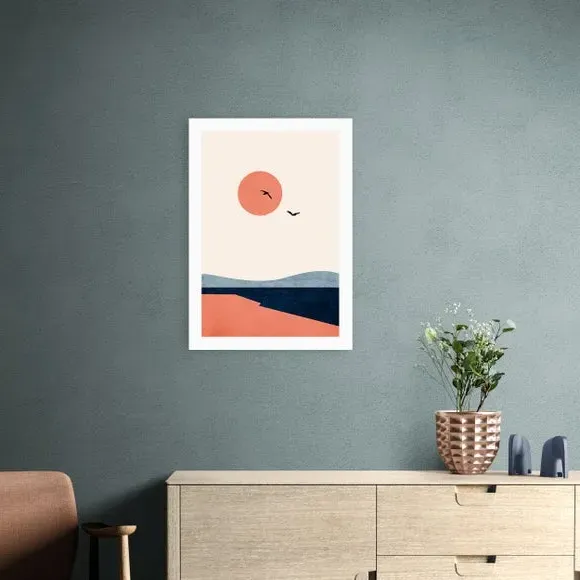 Once Upon A Time Art Print - Orange image