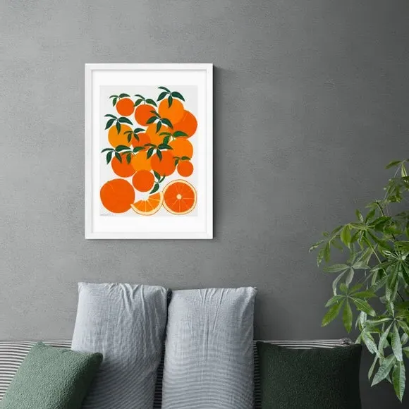 Orange Harvest Wall Print - Orange, Paper