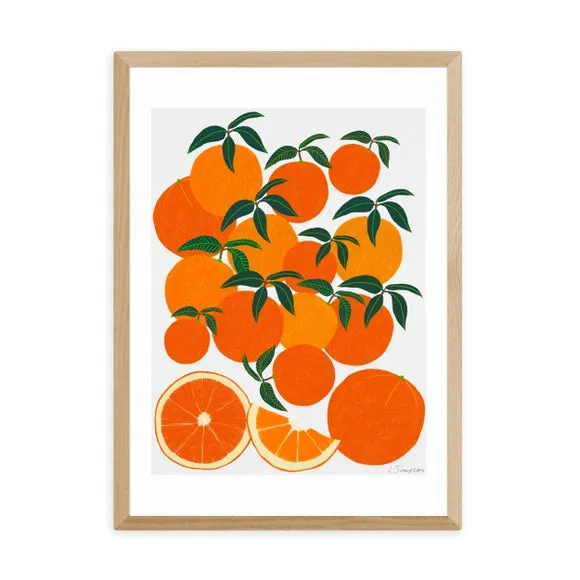 Orange Harvest Wall Print - Orange, Paper