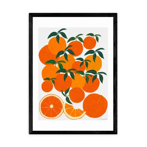 Orange Harvest Wall Print - Orange, Paper