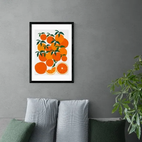 Orange Harvest Wall Print - Orange, Paper