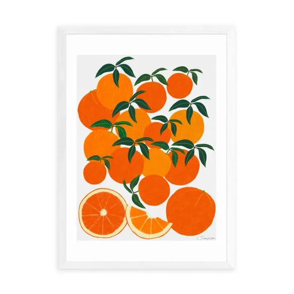 Orange Harvest Wall Print - Orange, Paper