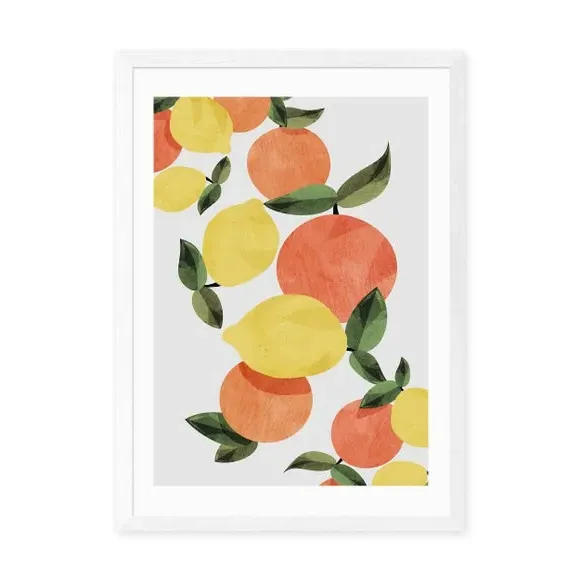 Oranges And Lemons Wall Print - Orange