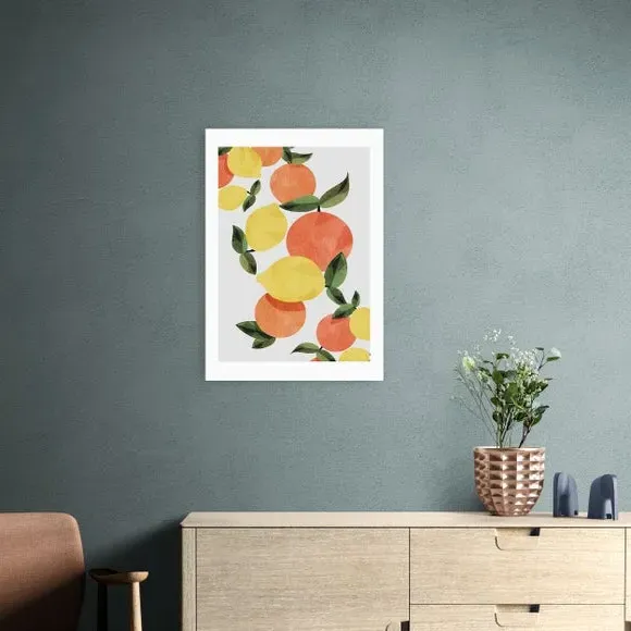 Oranges And Lemons Wall Print - Orange image