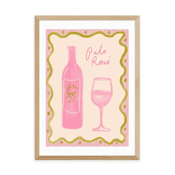 Pale Rose Art Print - Pink