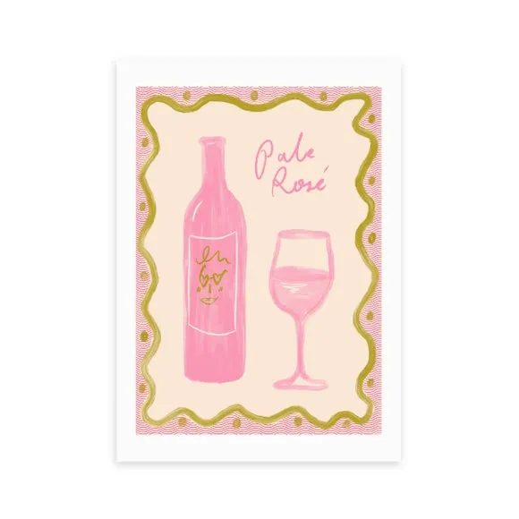 Pale Rose Art Print - Pink