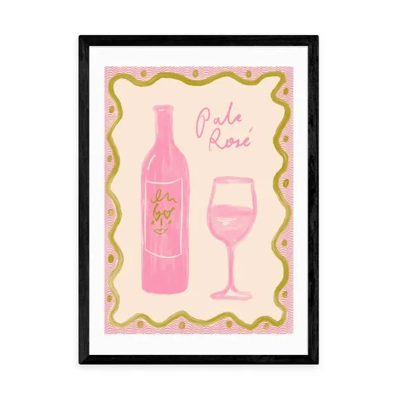 Pale Rose Art Print - Pink