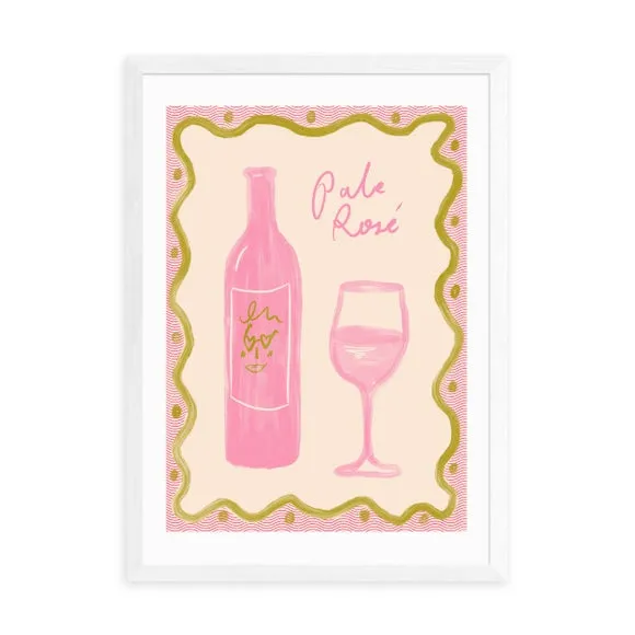 Pale Rose Art Print - Pink