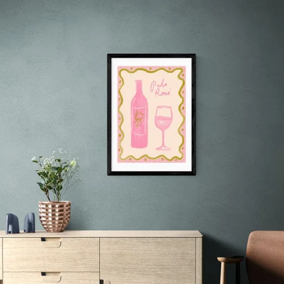 Pale Rose Art Print - Pink