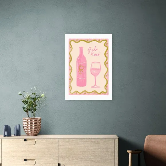 Pale Rose Art Print - Pink image